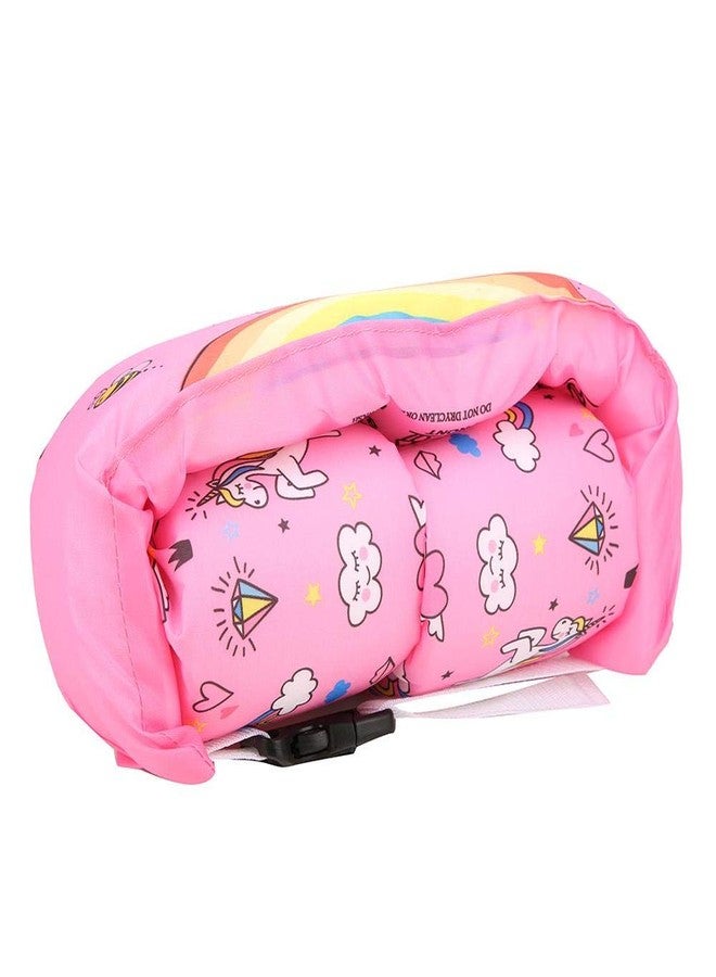 ZIBUYU® Swim Arm Bands for Kids Premium Inflatable Oxford Cloth Arm Floaties, Adjustable Chest Strap & Safety Buckle, Comfortable Drum Design, Secure Water Training Aid for Children, Pink - Image 5